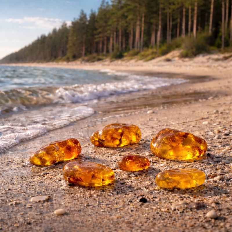 Amber Structure Formation, Composition, and Natural Complexity