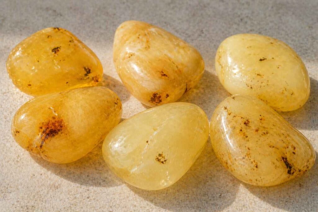 Pale or milky amber